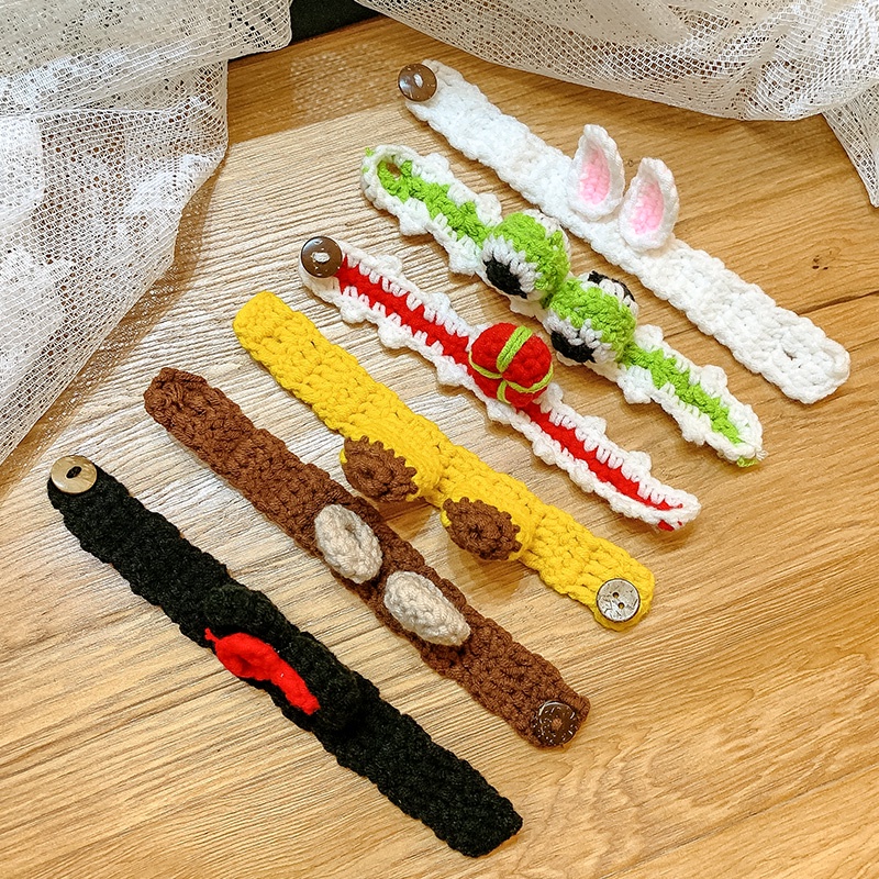 Vòng Đeo Tay Bằng Sợi Dệt Đính Nơ Dễ Thương Xinh Xắn nhẫn thỏ