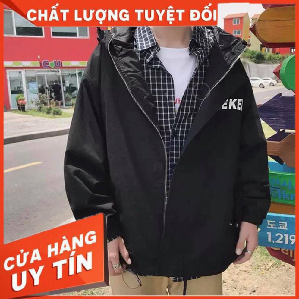 ÁO KHOÁC DÙ IN WEEKEND, ÁO KHOÁC UNISEX NAM NỮ - Form chuẩn Unisex Nam Nữ Couple