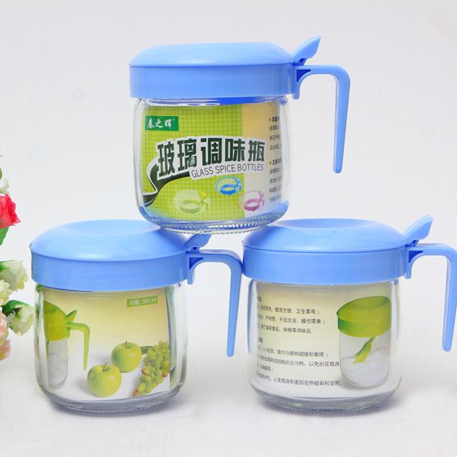 BỘ 3 HŨ THỦY TINH KÈM KHAY ĐỰNG GIA VỊ 300ml CỰC SANG TRỌNG