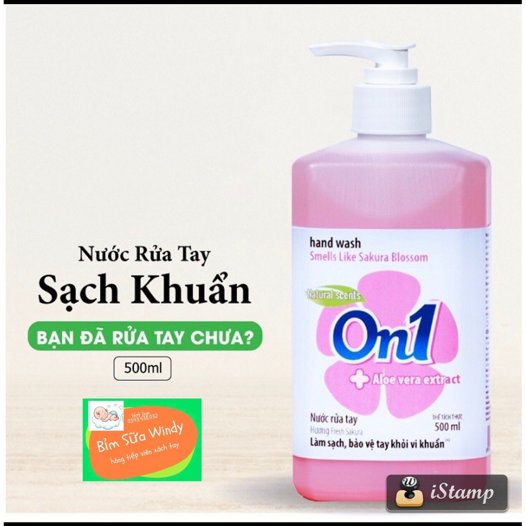 Xà Phòng rửa tay sạch khuẩn On1 500ml hương Fresh Sakura
