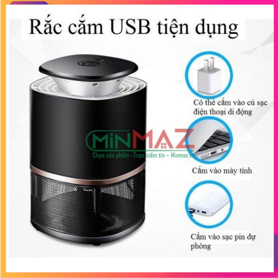Máy Bắt Muỗi Thông Minh, Đèn Bắt Muỗi Thu Hút Công Trùng Hiệu Quả Bằng Đèn Led Kèm Dây Cắm USB ( bảo hành 12 tháng)