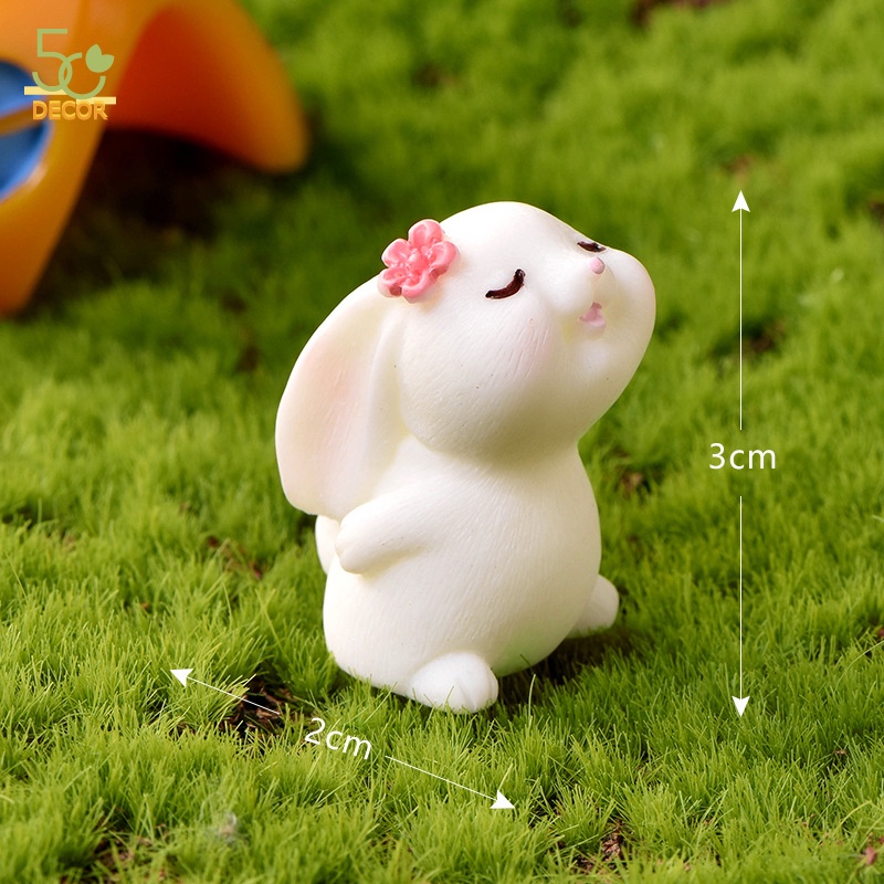Mô hình thỏ và cà rốt, mô hình mini trang trí bàn, trang trí cây cảnh, tiểu cảnh trang trí phong cách hoạt hình