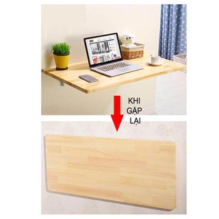 Bàn làm việc, bàn học treo tường gấp gọn đa năng, gọn nhẹ với bản lề chịu lực