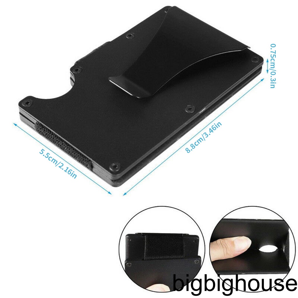 RFID Shield Metal Card Holder Wallet Business Credit Debit Door Card Organizer Storage Wallet