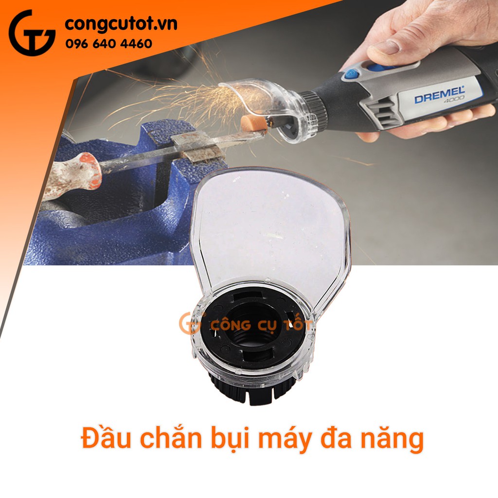 Đầu chắn bụi dành cho máy khoan, máy đa năng nhựa trong