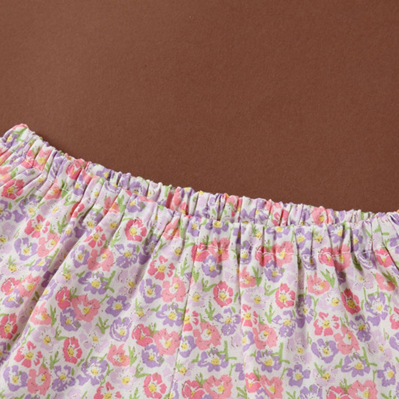 Quần Short Dáng Rộng Bằng PP In Hoa Dễ Thương Thời Trang Mùa Hè Cho Bé Gái 0 Tuổi