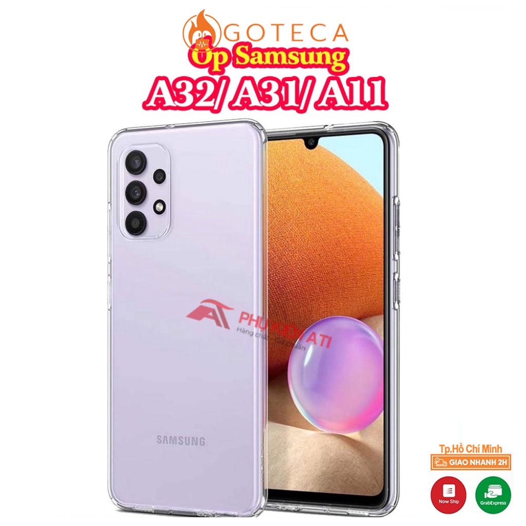 Ốp lưng Samsung A32/ A11/ A31-Chống sốc- Trong suốt- Loại dày lâu ố vàng