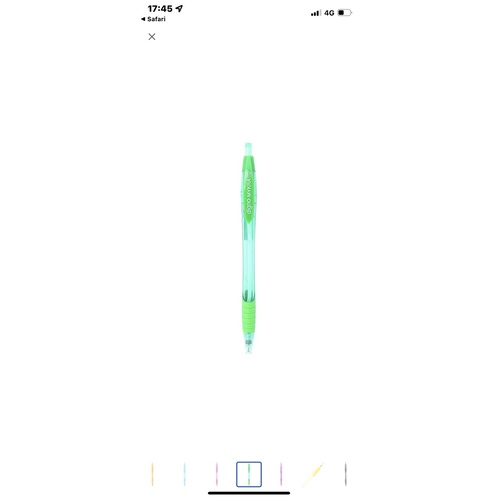 Bút bi gel Digno Mykra mực viết ra cùng màu vỏ.