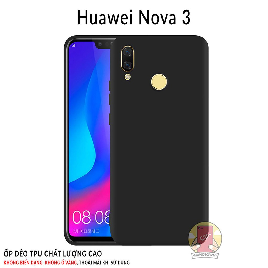 Ốp lưng Huawei Nova 3 silicone cao cấp dẻo nhám chống trầy