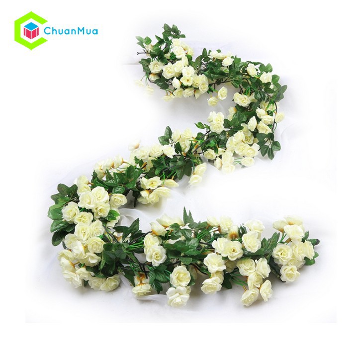 Dây hoa hồng 69 bông dài 1M8 trang trí tiệc - GDA172
