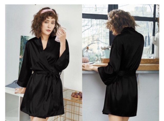 Áo Choàng Ngủ Lụa Mềm Mịn