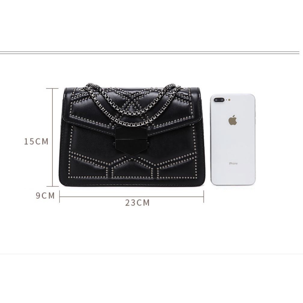 Túi xách nữ đeo chéo họa tiết khối đính đá cực chất 2021 TX19 túi đeo chéo -Chip Xinh Boutique | BigBuy360 - bigbuy360.vn