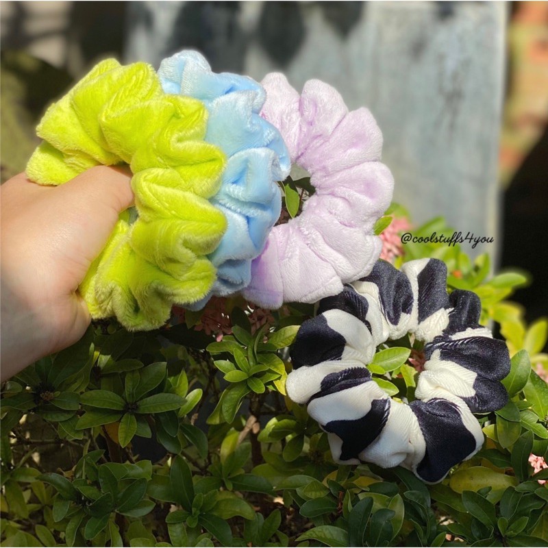 Đồ buộc tóc scrunchies nhung mềm nhiều màu