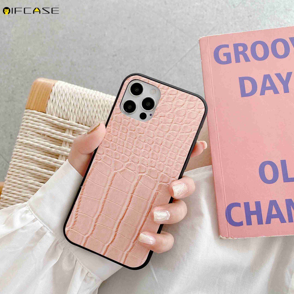 Samsung Galaxy A9 A6 A6+ A5 J8 J6 J6+ Plus 2018 J7 Pro 2017 J2 Grand Prime A40 Note 10 Lite 9 Phone Case Pink Crocodile Pattern Business Simple Leather Casing Case Cover