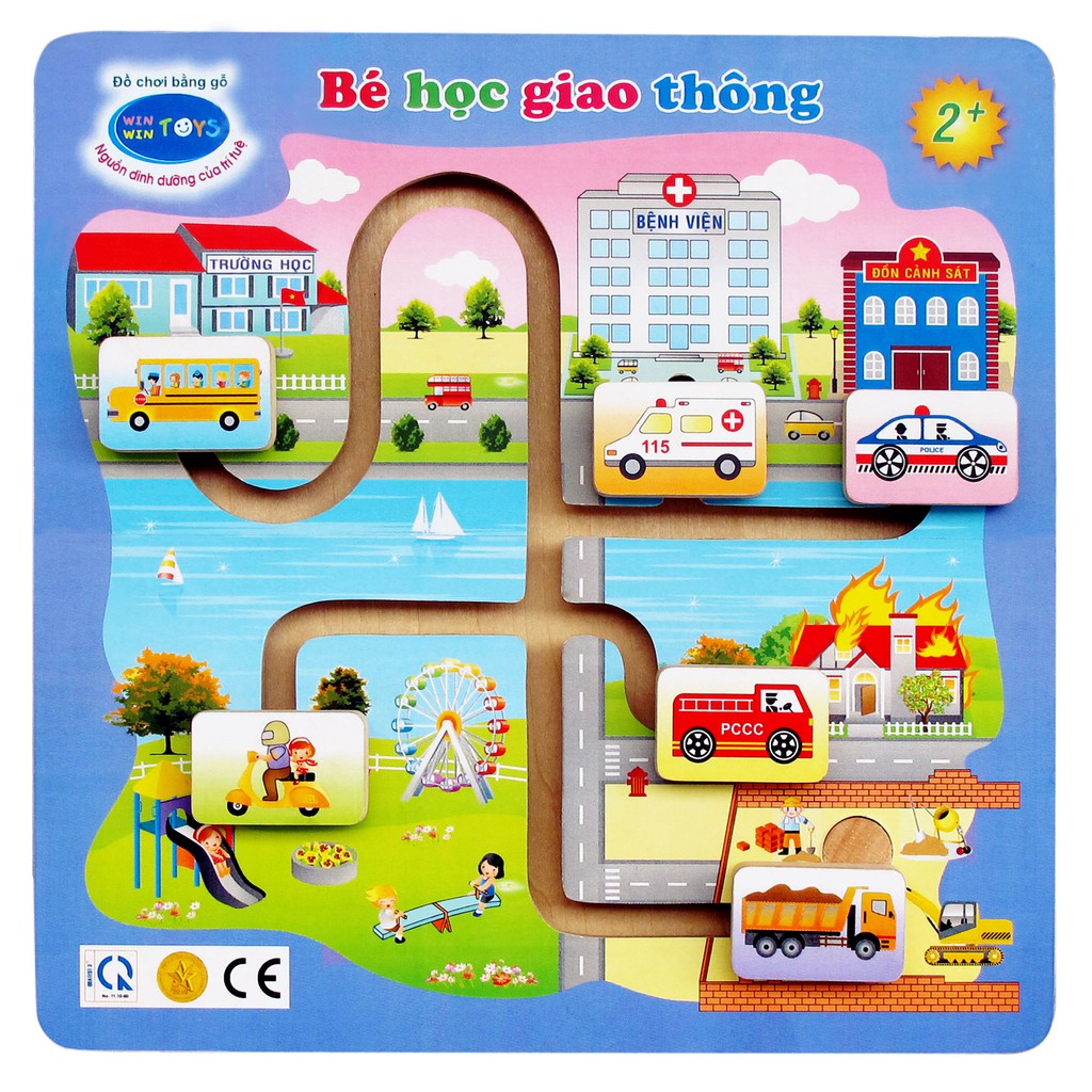 Đồ chơi bằng gỗ- Bé học điều khiển giao thông Winwin Toys - 69292