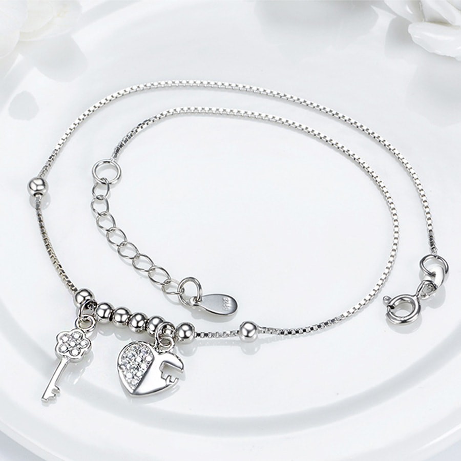 [Mã FARSBR151 giảm 100% đơn 0đ] Lắc Chân Bạc Nữ Hình Trái Tim LC-1546 | BigBuy360 - bigbuy360.vn