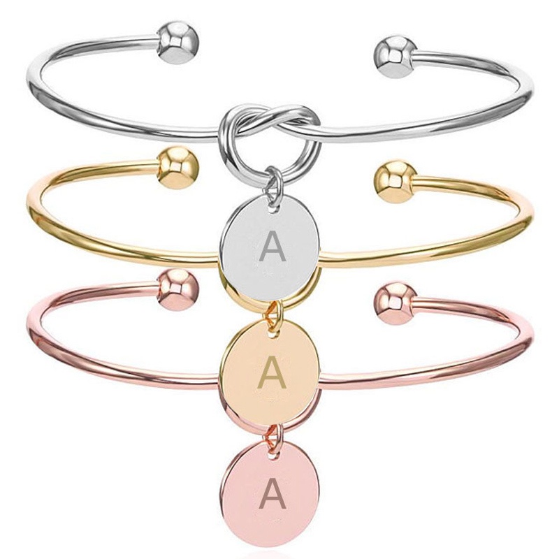 Vòng Tay Mềm Đính 26 Chữ Cái A-Z Phong Cách Hàn Quốc Cho Cặp Đôi