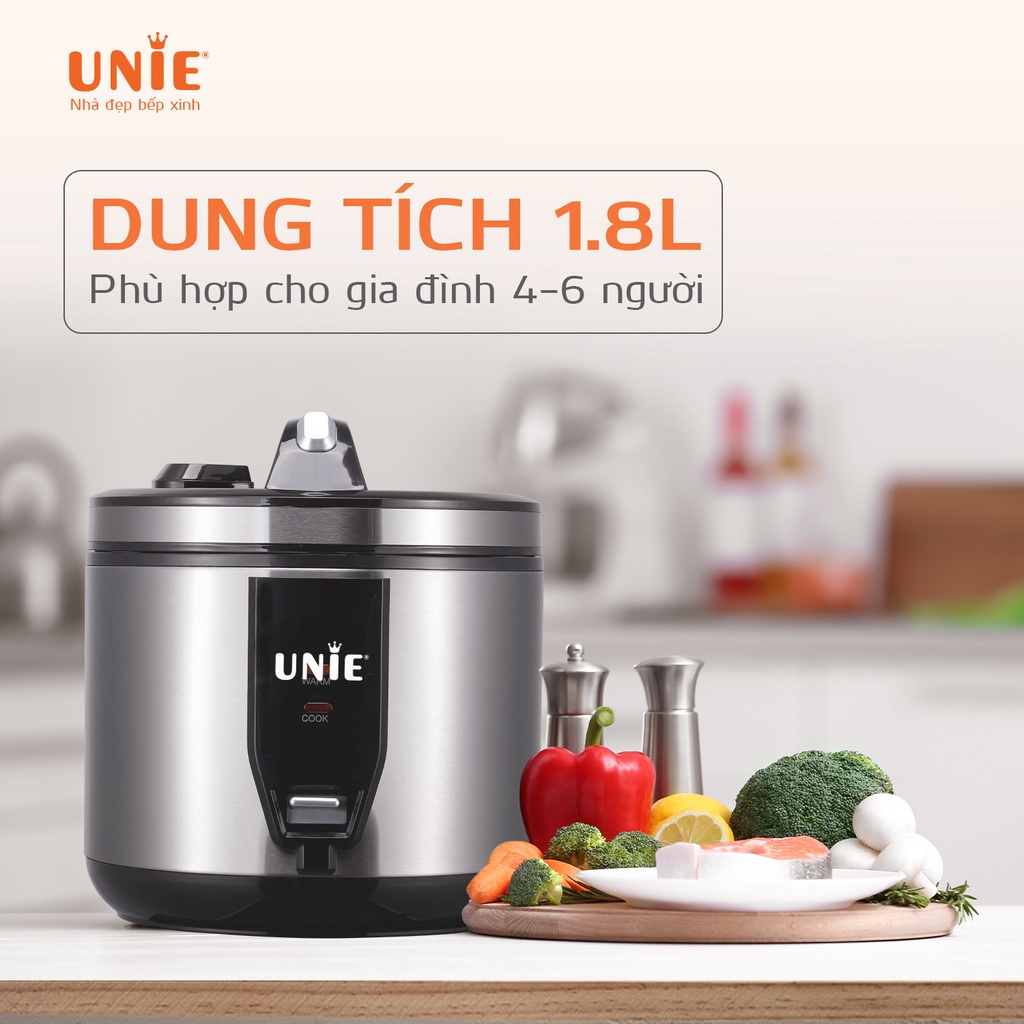 [Mã ELHADEV giảm 4% đơn 300K] Nồi cơm điện UNIE UE-625 dung tích 1.8L