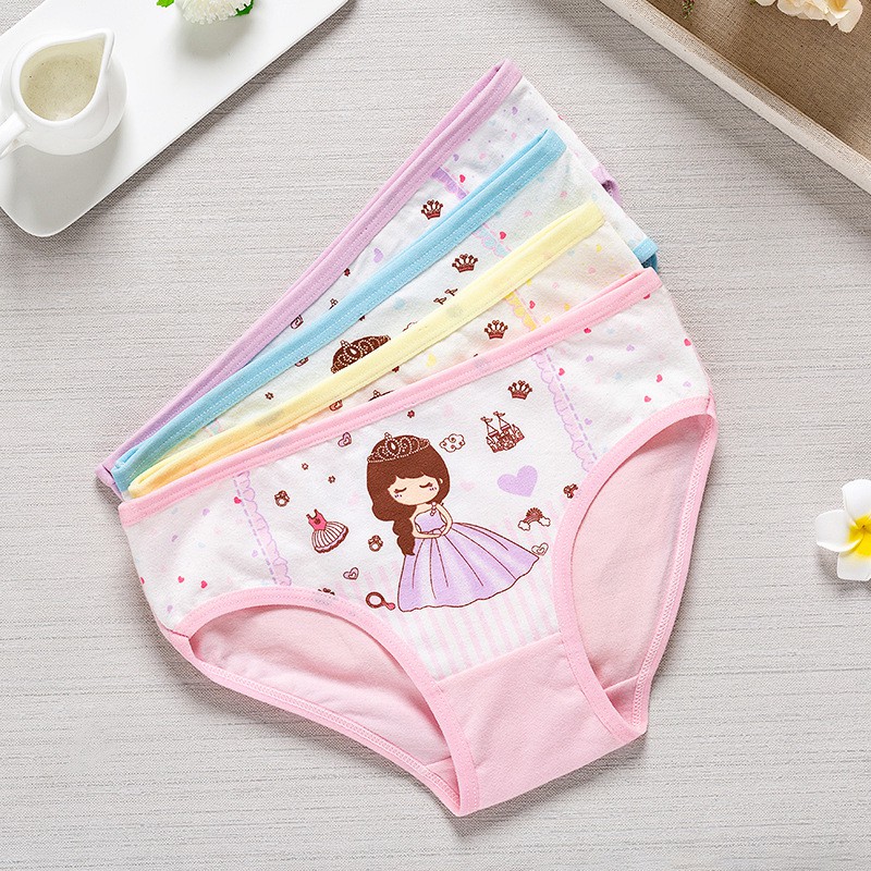 Quần Chip Bé Gái Chất zip Cotton Mịn Mát Không Xù , Giao Ngẫu Nhiên
