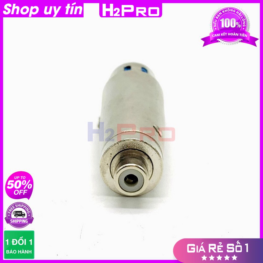 1 Jack Canon Đực Ra Av, 1 Giắc Canon Cái Ra Av Hoa Sen Cao Cấp, Chống Nhiễu, Truyền Tín Hiệu Tốt -H2Pro Audio
