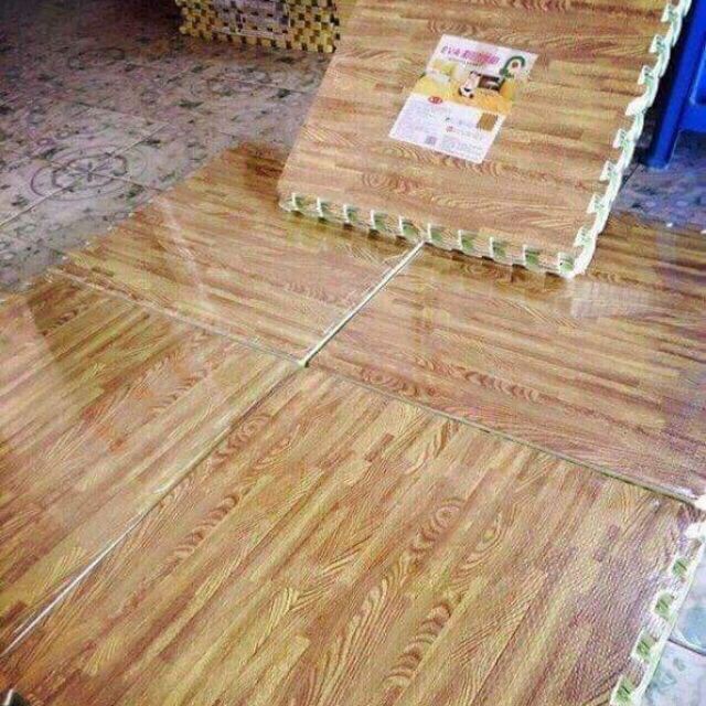 Thảm xốp vân gỗ 1 bộ 6 miếng 60x60cm (Thảm xốp lót nhà trải sàn)