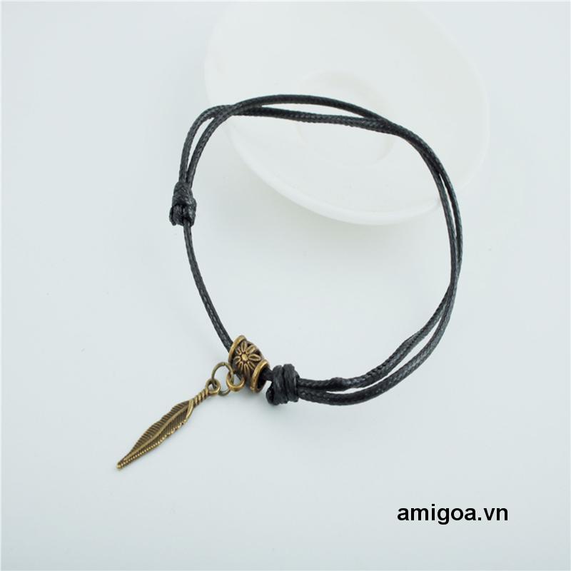 ✨✨Lắc Chân Dây Bện Màu Đen Thời Trang Cá Tính Cho Nam Và Nữ