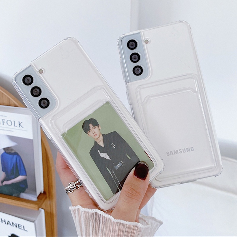 Ốp Điện Thoại Có Ngăn Đựng Thẻ Cho Samsung Galaxy S20FE S21FE S8 S9 S10 S20 S21 Plus/Ultra/FE S10 Lite Note 20 Ultra 10lite J2 J7 Prime