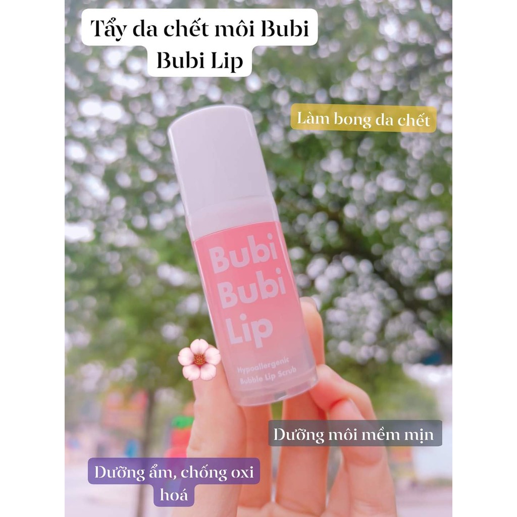 [mẫu mới 2021] - TẨY DA CHẾT MÔI BUBI BUBI LIP gel sủi bọt tẩy tế bào chết