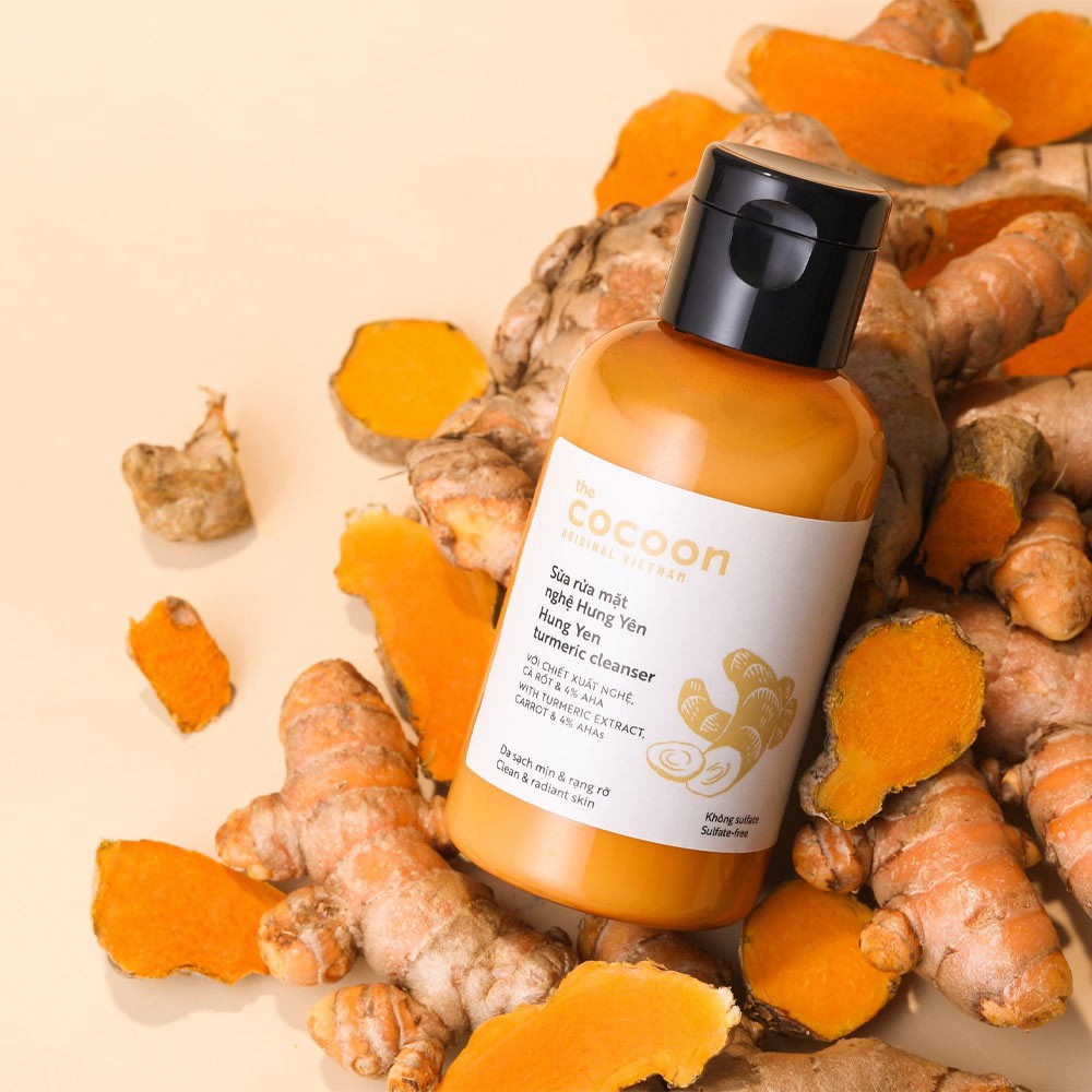 Sữa rửa mặt Cocoon chiết xuất từ nghệ Hưng Yên  - Hung Yen Turmeric Cleanser 140 ml thuần chay 100% sạch da - sáng mịn