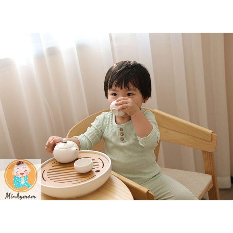 [MINKYMOM] Bộ Đồ Dài Tay 3 Cúc Thun Gân CHÍNH HÃNG MINKY MOM QUẢNG CHÂU