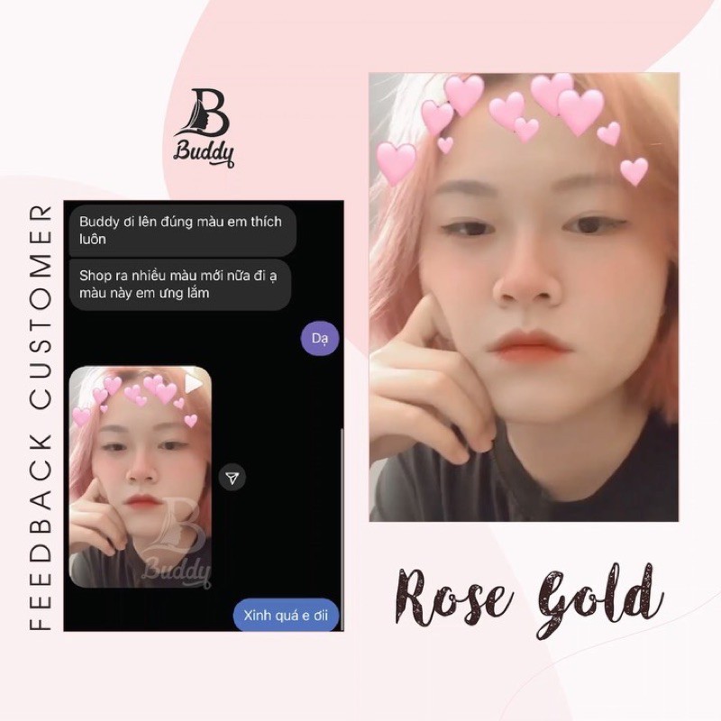 Thuốc nhuộm tóc Rose gold được tặng kèm 2 Thuốc tẩy tóc và Ủ tóc bio thái lan | BigBuy360 - bigbuy360.vn