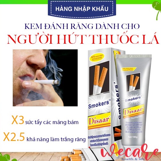 Kem Đánh Răng Cho Người Hút Thuốc Lá Disaar