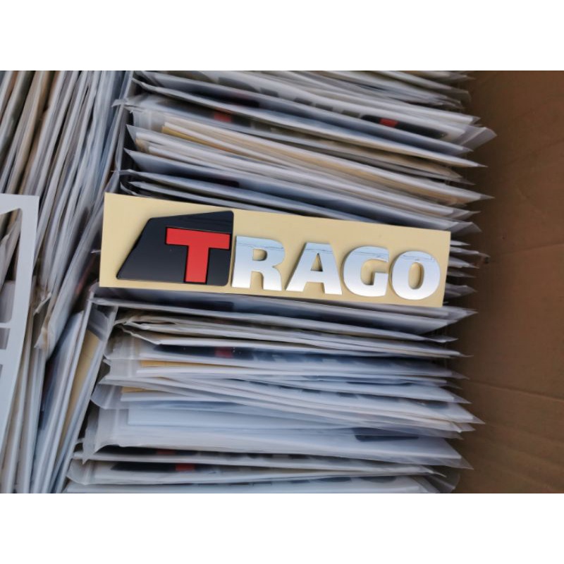 Tem chữ dán xe TRAGO/HUYNDAI/GOLD, tem trang trí xe con, xe tải.