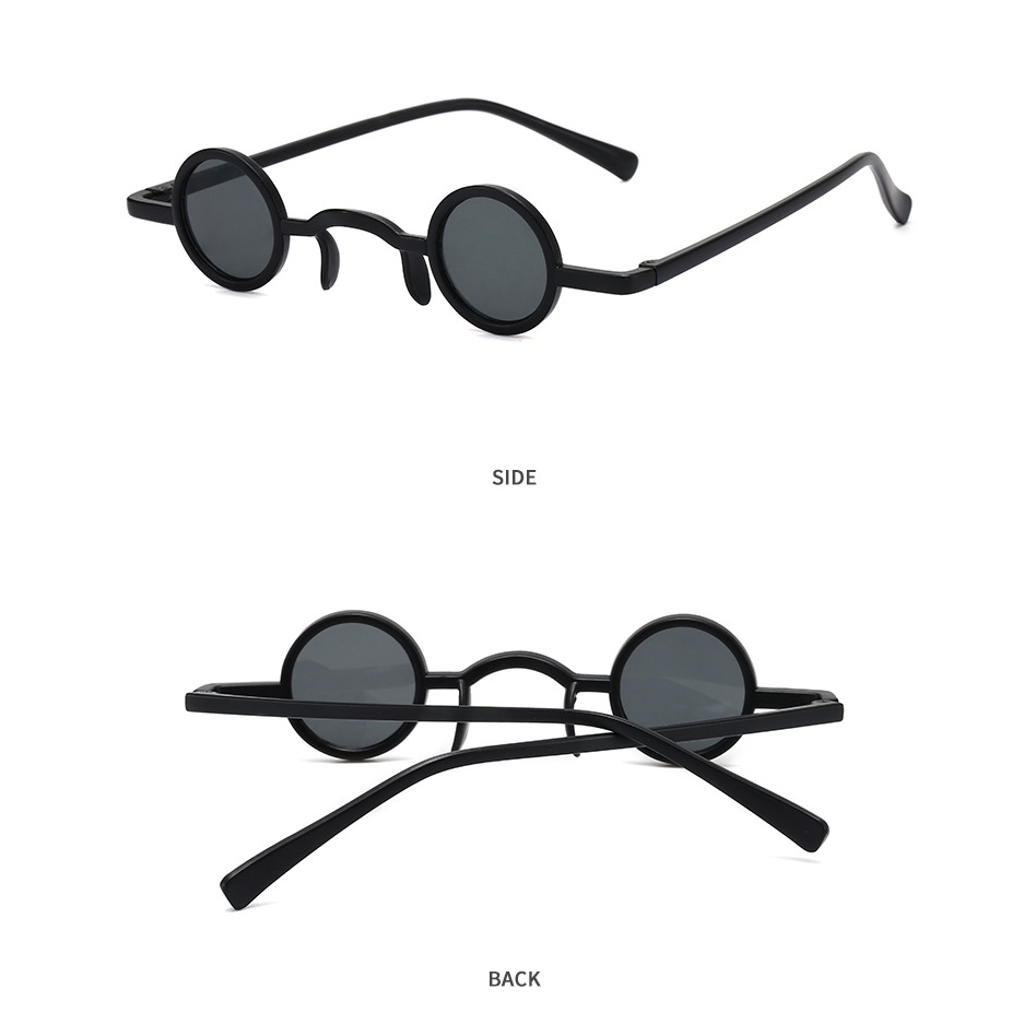 High Quality Unisex Retro Steampunk Sunglasses with Small Oval Frame