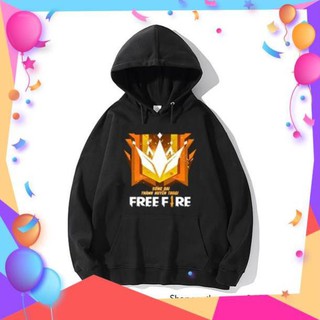 SALE- SALE- Áo Hoodie Nỉ Free Fire Rank Đại Kiện Tướng màu đen - ÁO FF ĐẸP