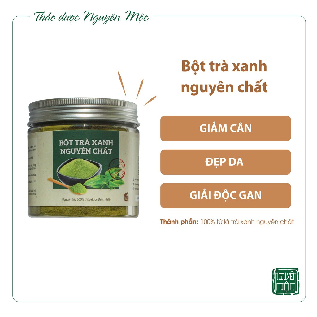 Bột Trà Xanh Nguyên Chất Thảo Dược Nguyên Mộc. Hỗ Trợ Làm Đẹp Da, Cải Thiện Vóc Dáng, Giảm Cân