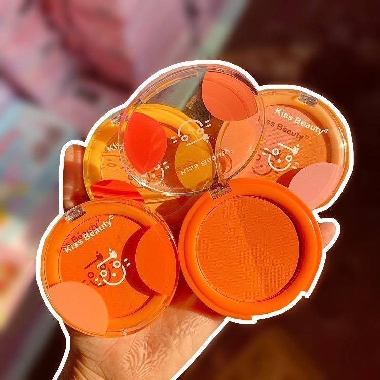 Má hồng hộp tròn 2 màu kissbeauty dễ thương | BigBuy360 - bigbuy360.vn