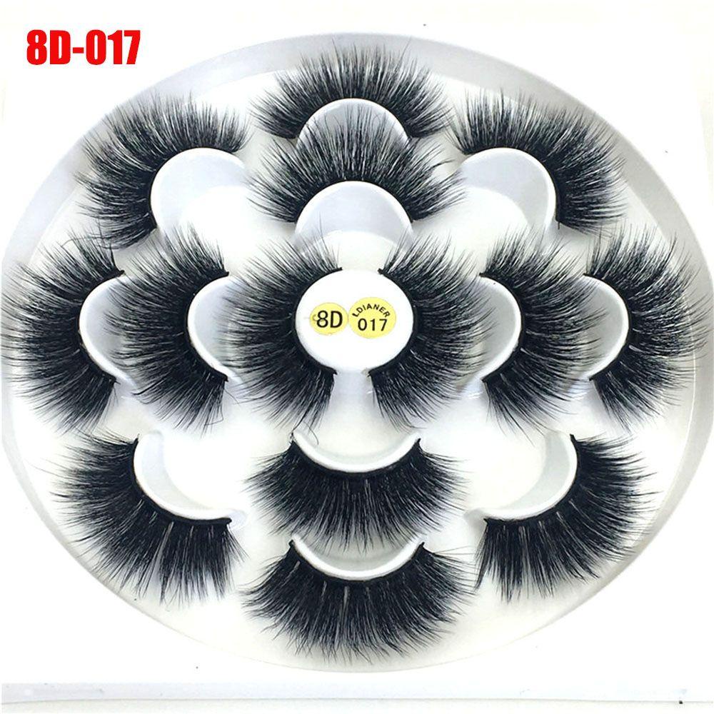 Bộ 7 Cặp Lông Mi Giả Dày Dài 25mm Thời Trang Cho Nữ