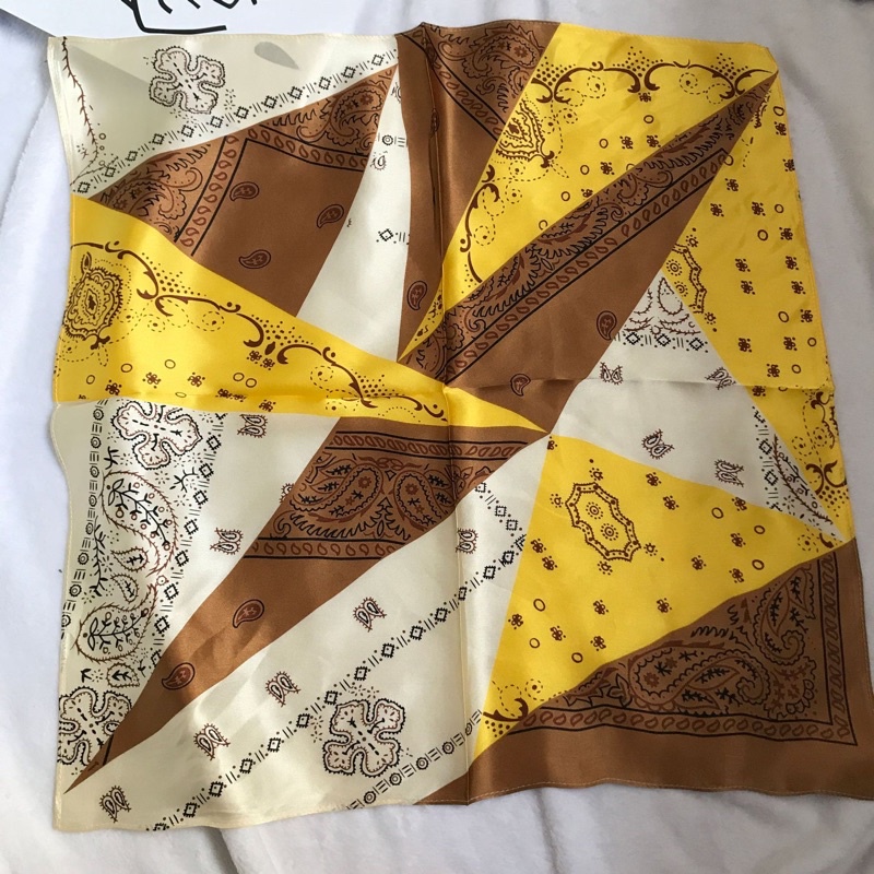 Khăn turban lụa vuông mini size 58x58cm - Maben