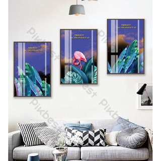 Tranh dán tường Combo 3 tranh dán tường phòng khách phòng ngủ hiện đại (nhiều kích thước) MS1001346