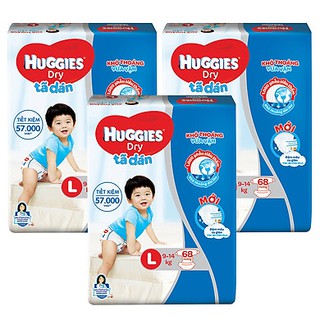 Tã Dán Huggies M76 , L68 , XL62 , XXL56 cộng thêm 3 miếng dán