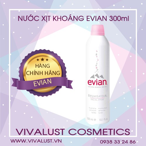 Xịt khoáng EVIAN 300ml