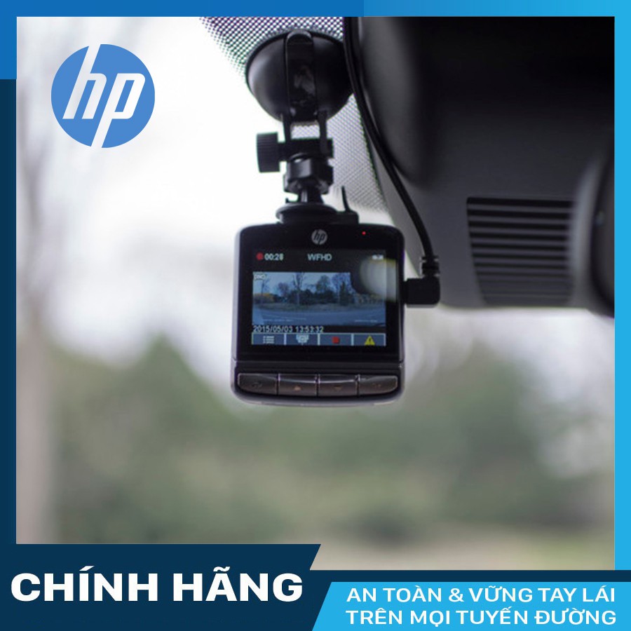 Camera hành trình HP F520 độ nét 2K + thẻ nhớ 16GB Class 10 - hàng chính hãng