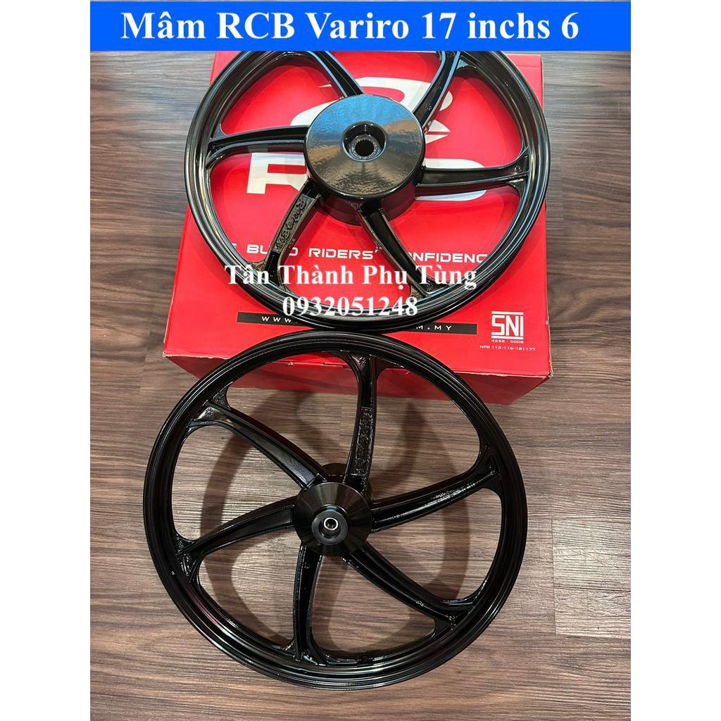 Mâm RCB Vario 6 cây 17 inch chính hãng - Màu đen