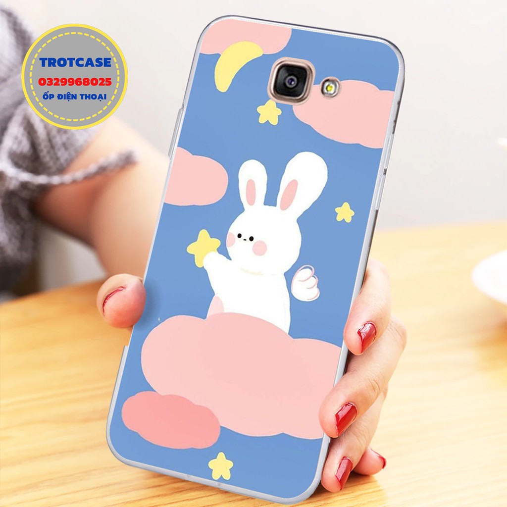 [ RẺ VÔ ĐỊCH ] Ốp lưng điện thoại Samsung A9 Pro - ốp lưng dẻo trong in hình gấu cầm điện thoại và thỏ cầm sao đẹp