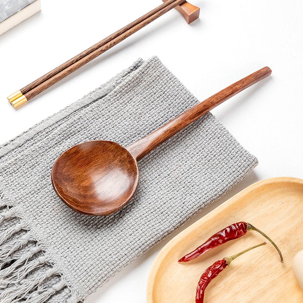 Muỗng Gỗ Múc Canh Đa Năng Phong Cách Nhật Bản