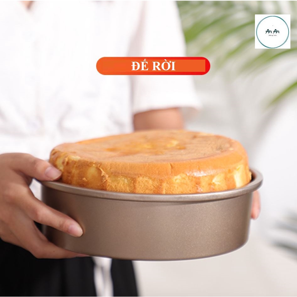 Khuôn nướng bánh hình tròn đế rời chống dính