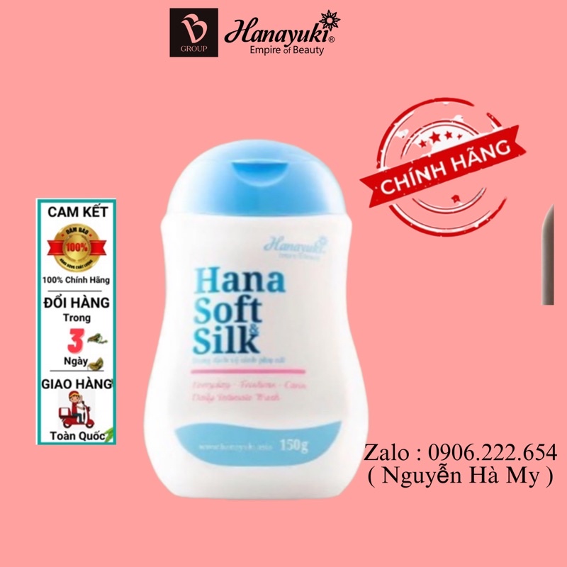 Dung Dịch Vệ Sinh Phụ Nữ Hana Soft Silk Hanayuki_Màu xanh