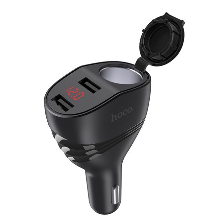 Tẩu sạc xe hơi ô tô Hoco Z34 tích hợp 2 cổng USB 3.1A và khe tẩu 96W - có màn hình LCD (nhiều màu) Nhất Tín Computer