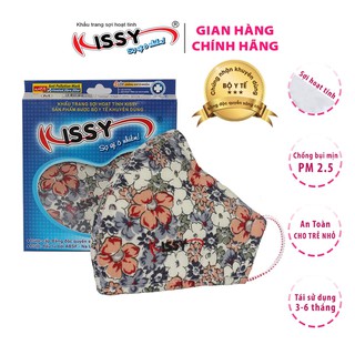 Khẩu Trang Vải 3 Lớp Kissy Người Lớn Thời Trang, Tái Sử Dụng Size M Cho Nữ